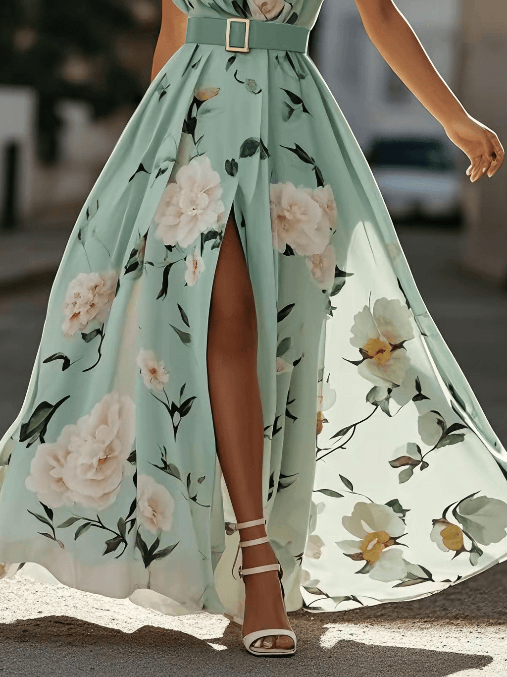 Oliwia - sukienka maxi w kwiaty