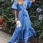 Rozalia – boho sukienka maxi z dekoltem V