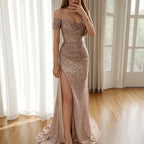 Aurelia – cekinowa sukienka maxi