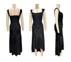 Czarna maxi sukienka w kwiaty
