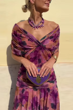 Valentina – elegancka sukienka maxi z dekoltem V