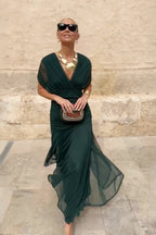 Valentina – elegancka sukienka maxi z dekoltem V