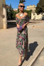 Valentina – elegancka sukienka maxi z dekoltem V