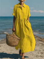 Florinelle - sukienka maxi koszulowa