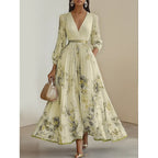 Floriana – plisowana sukienka maxi w kwiaty