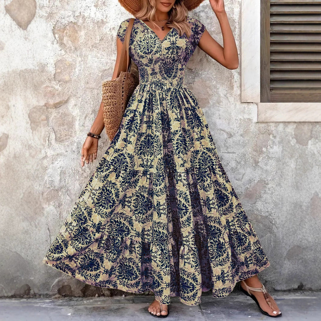 Patrycja – marszczona sukienka boho