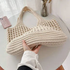 Tote torba z otwartym splotem w stylu boho