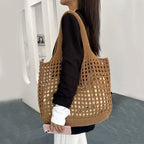 Tote torba z otwartym splotem w stylu boho