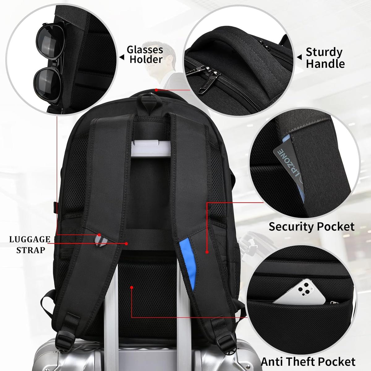 Damski elegancki plecak wodoodporny USB