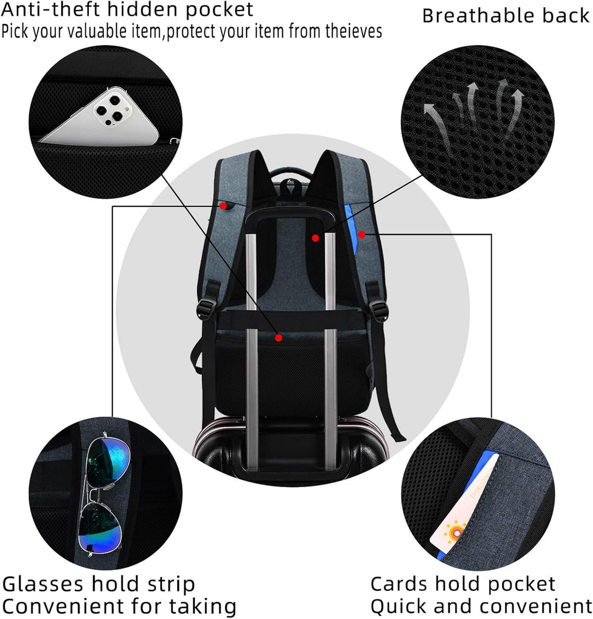 Damski elegancki plecak wodoodporny USB