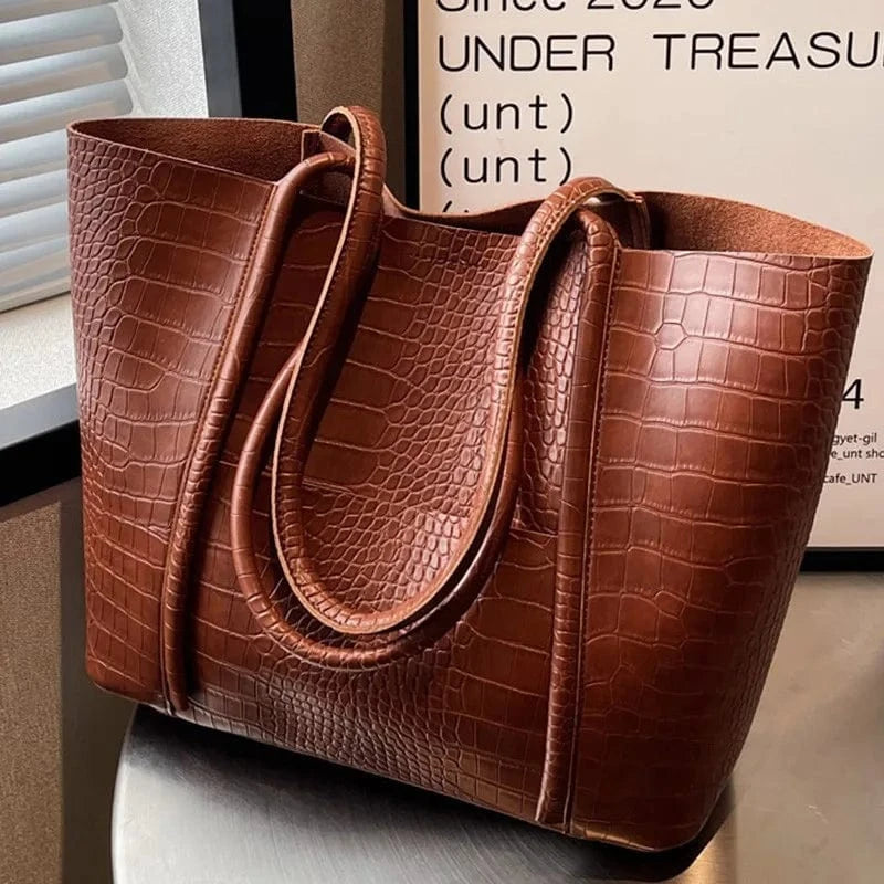 Praktyczna pojemna torba na ramię na co dzień