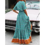 Rozalia – boho sukienka maxi z dekoltem V