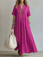 Natalia – plisowana sukienka maxi