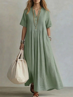 Natalia – plisowana sukienka maxi