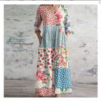 Mira – zwiewna sukienka maxi w nadruk
