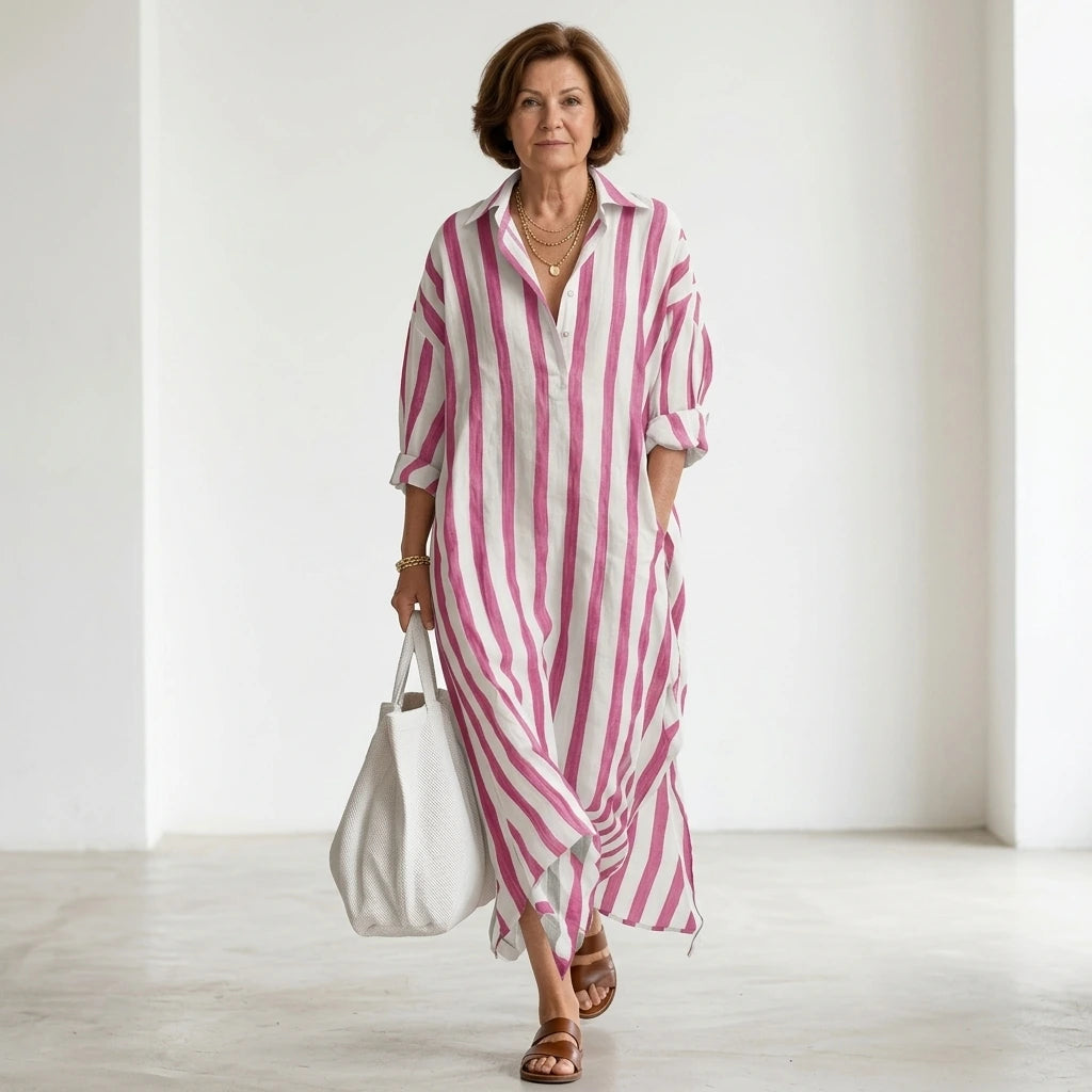 Xanthe – luźna sukienka maxi na co dzień