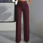 Margo Eleganckie damskie spodnie garniturowe z wysokim stanem